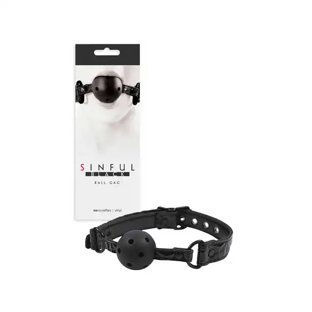 Sinful - Black Ball Gag Knebel.