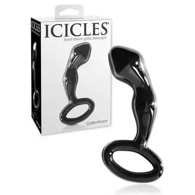 Icicles Nr. 46 Black - Szklana Wtyczka Analna.