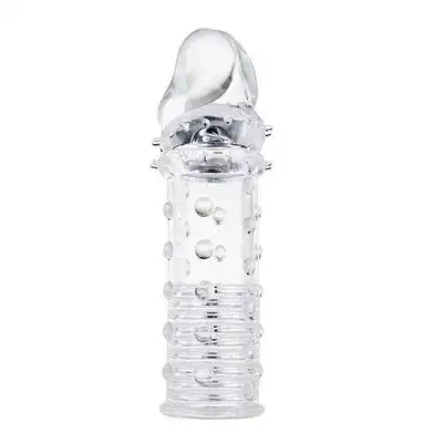 Toy Joy - Power Stud Sleeve Clear - Nakładka Na Penisa. Przedłuża, pogrubia, stymuluje.