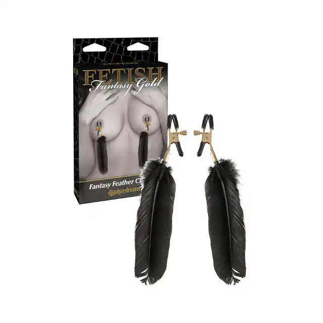 Fetish Fantasy Gold - Fantasy Feather Clamps. Klipsy na sutki.
