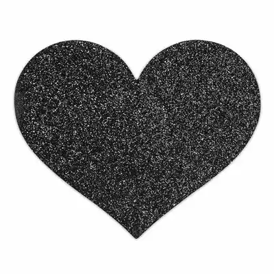 Bijoux indiscrets - Flash Heart Black - Zmysłowe naklejki na sutki.