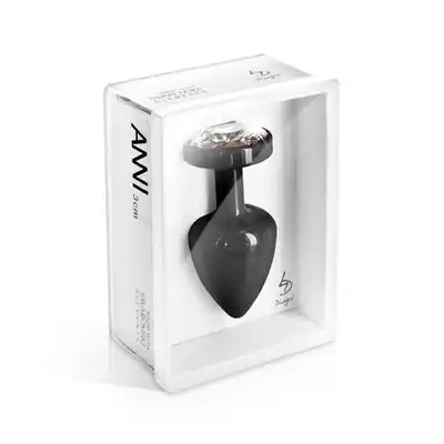 Diogol - Anni Round Black. Luksusowa wtyczka analna. Swarovski.