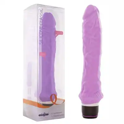Silicone Classic -  Realistyczny kształt,  7 programów, 100% wodoodporny,  Purple.