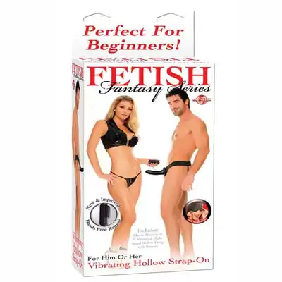 Fetish Fantasy - Strap-On Hollow dla NIEJ i dla NIEGO 15 cm Z WIBRACJĄ