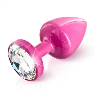 Diogol - Anni Round Pink. Luksusowa wtyczka analna. Swarovski.
