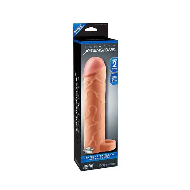Fantasy X- Tensions - Perfect Extension With Ball Strap. Przedłużka  z Ringiem - wydłużenie o 5 cm!
