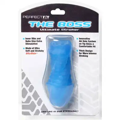 Perfect Fit - The Boss Stroker Blue - Masturbator dla mężczyzn.