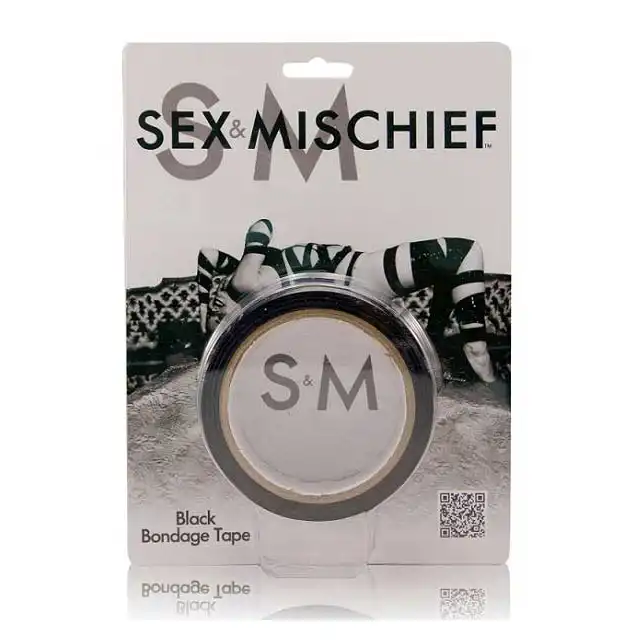 Sex &amp; Mischief - Black Bondage Tape. Taśma do zniewalania.