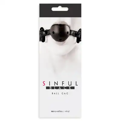 Sinful - Black Ball Gag Knebel.