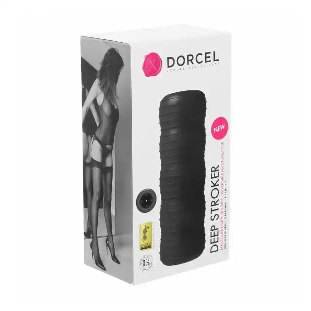 Dorcel - Deep Stroker. Klasyczny, niezastąpiony dwustronny masturbator z najwyższej jakości elastomeru!