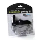 Perfect Fit - Double Tunnel Plug Large Black - Korek analny.