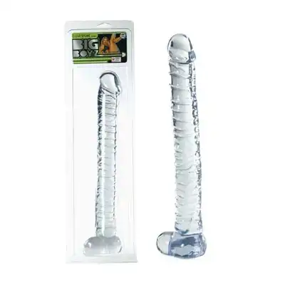 Big Boyz- The Veined Clear Dong Żelowe Dildo.