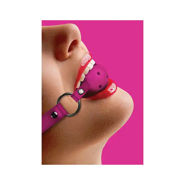 Ouch! - Ball Gag Pink. Knebel z dziurkami do swobodnego oddychania. Mega Sale!