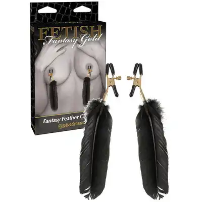 Fetish Fantasy Gold - Fantasy Feather Clamps. Klipsy na sutki.
