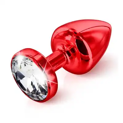 Diogol - Anni Round Red. Luksusowa wtyczka analna. Swarovski.