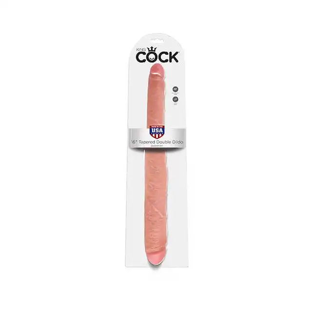 King Cock - Tapered Double Dildo. Podwójne, Realistyczne Dildo. Dwie Grubości.