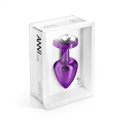 Diogol - Anni Round Purple. Luksusowa wtyczka analna. Swarovski.