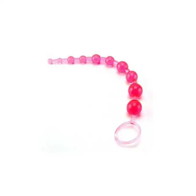 Jelly Butt Beads Pink 10.5 Inch - Koraliki Analne.