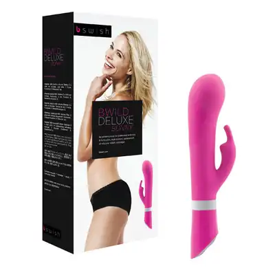 B Swish-B Wild Deluxe Bunny rasberry  - Wibrator ze stymulatorem.