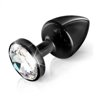 Diogol - Anni Round Black. Luksusowa wtyczka analna. Swarovski.