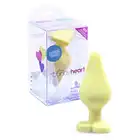 BlushNovelties - Candy Heart Yellow z napisem: Fill Me Up. Rozmiar L.
