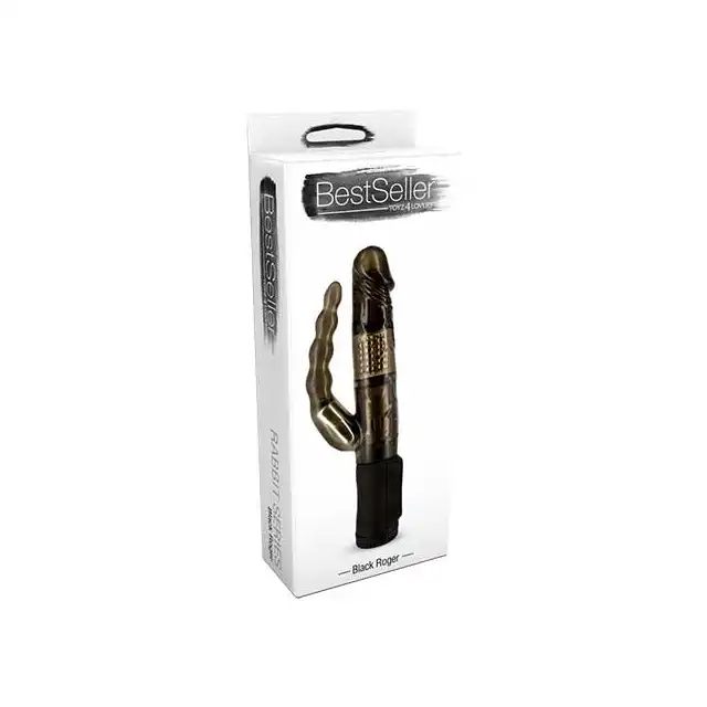 BestSeller - Rabbit Series - Black Roger - Wibrator Ze Stymulatorem Analnym. T4L.