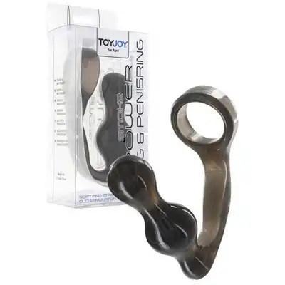 Toy Joy  - Smoke Power Plug &amp; penisring - Podwójny stymulator dla mężczyzn