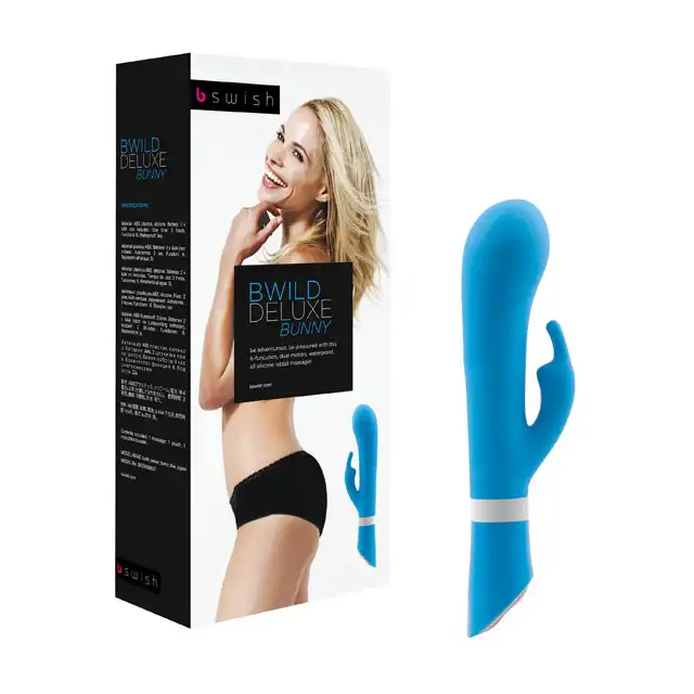 B Swish - B wild Deluxe Bunny Blue Lagoon - Wibrator ze stymulatorem.