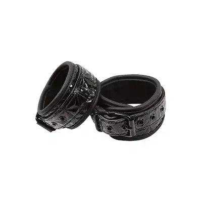 Sinful - Black Wrist Cuffs Kajdanki.