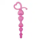 Silicone - Hearty Anal Wand Pink - Koraliki Analne. Serduszka.