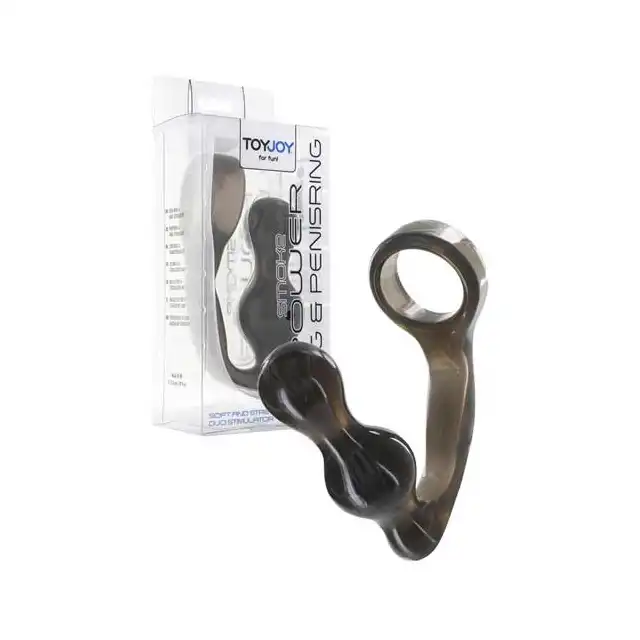 Toy Joy  - Smoke Power Plug &amp; penisring - Podwójny stymulator dla mężczyzn