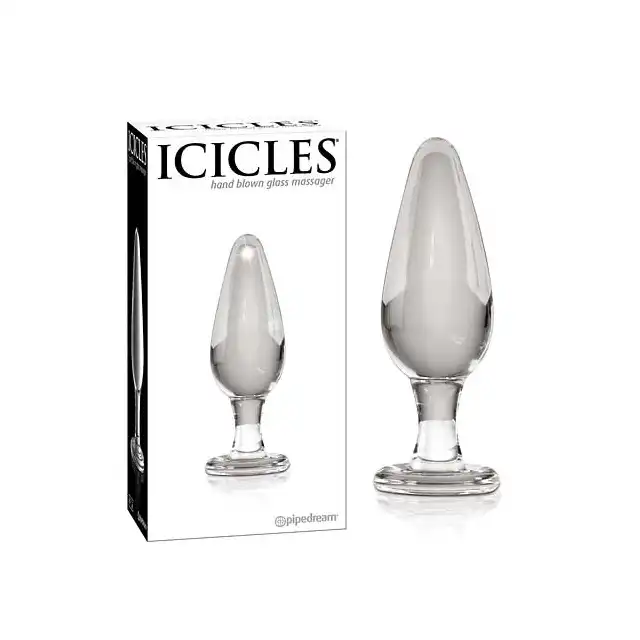 Icicles Nr.26 - Szklana wtyczka analna 11 cm