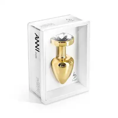 Diogol - Anni Round Gold. Luksusowa wtyczka analna. Swarovski.