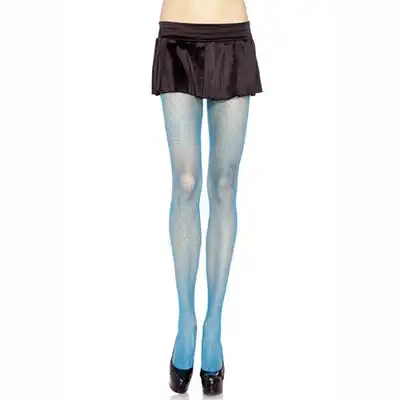 Leg Avenue Spandex Fishnet Pantyhose Light Blue O/S