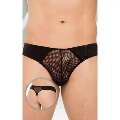 Softline - Stringi Męskie Z Siateczką.