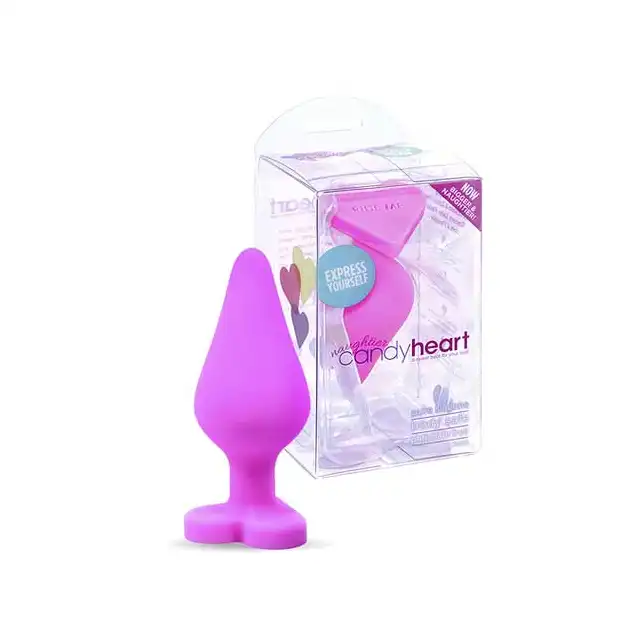 BlushNovelties - Candy Heart pink z napisem: Ride Me. Rozmiar L.