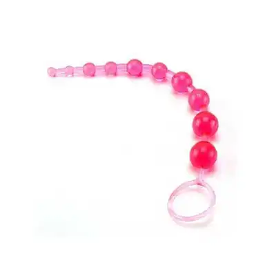 Jelly Butt Beads Pink 10.5 Inch - Koraliki Analne.