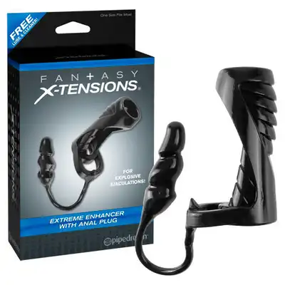 Extreme Enhancer With Anal Plug - Nakładka z korkiem analnym