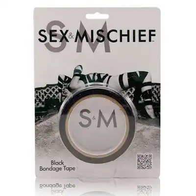 Sex &amp; Mischief - Black Bondage Tape. Taśma do zniewalania.