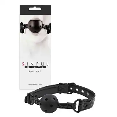 Sinful - Black Ball Gag Knebel.
