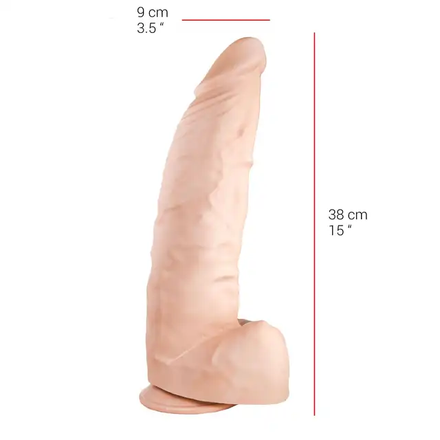 Dildorama - 515 Line 15" Flesh. Realistyczne dildo 38 cm długości i 9 cm średnicy!