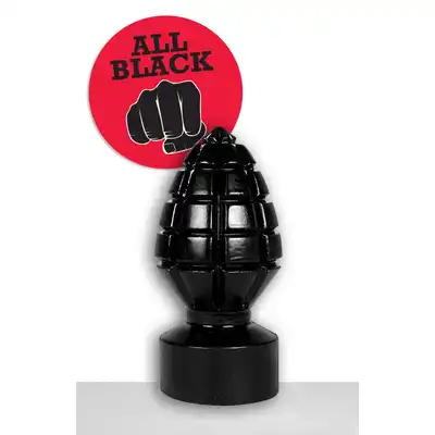 All Black - AB 33 Butt Plug. Wtyczka analna 15 cm w kształcie granatu ręcznego