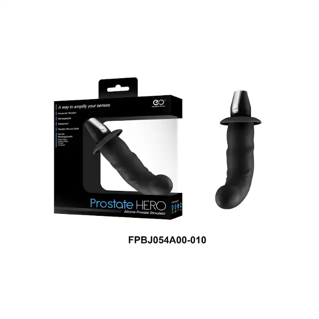 Prostate Hero 4" - Silicone Vibrator. Stymulator prostaty silikonowy. USB.