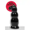All Black - AB 37. Duży plug analny o falowanej powierzchni! 8 cm średnicy