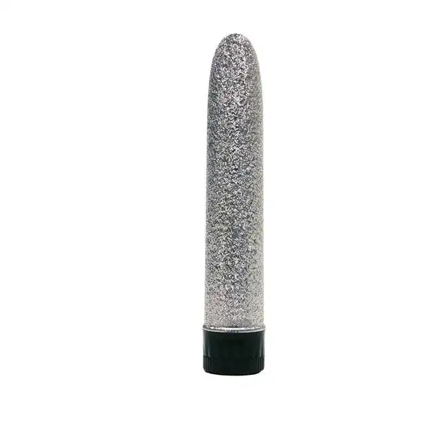 Eternity - Vibe Vibrator Silver 7" . Brokatowy klasyczny wibrator 17,5 cm