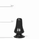 All Black - AB 39 Butt Plug. Czarna wtyczka analna 7 cm szerokości