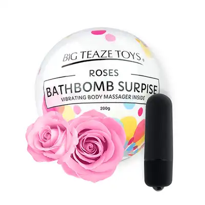 Big Teaze Toys  - Bath Bomb Surprise With Vibrating Body Massager Rose. Bąbka kąpielowa z ukrytem wibratorkiem. Bestseller!