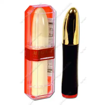 Mega Pleasure - Multi-Speed Vibrator. Elegancki Czarno-złoty klasyczny mocny wibrator. Bestseller.