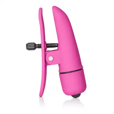 Calexotics - Nipplettes Vibrating Nipple Clamps Pink. Wibrujące klamerki na sutki. Różowe.