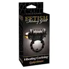 Fetish Fantasy Gold - Vibrating Cockring. Czarno-złoty pierścień erekcyjny z wibracjami 